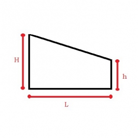 VIDRIO TRAPECIO<br> RECTANGULO